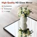 48x30 Inch Black Bathroom Mirror, Rectangle Vanity Mirror