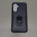 Compatible with Samsung Galaxy S24/S25 Case with Screen Protector Tempered Glass,Heavy Duty Shockproof Full Body Phone Cover Built in Metal Ring Holder Kickstand,2025 Navy Blue