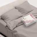 Mayfair Linen 100% Egyptian Cotton Sheets King Size - 800 High Thread Count Sheet, 4 PC Luxury Hotel King Size Sheets Set, 16" Deep Pocket Sateen Weave Extra Soft Cooling Bed Sheet Set - Khaki