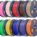 SUNLU 3D Printer Filament Bundle, PLA Plus Filament 10KG 1.75mm, Neatly Wound Filament,10 Colors, 1KG Spool, Coffee Brown+ Red+ Klein Blue+ Green+ Vivid Yellow+ Sunny Orange+ Lavender Purple+ Pink+ Beige+Oak