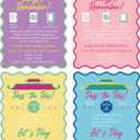 4 Pcs Mahjong Shuffler Cards for Tiles Mixing & Shuffling Portable Mah Jong Accessories Gift Party Supplies Waterproof Rules Printed Mixer 7 x 5 in for Tiles Lover(Pastel,Wave,City Tower)