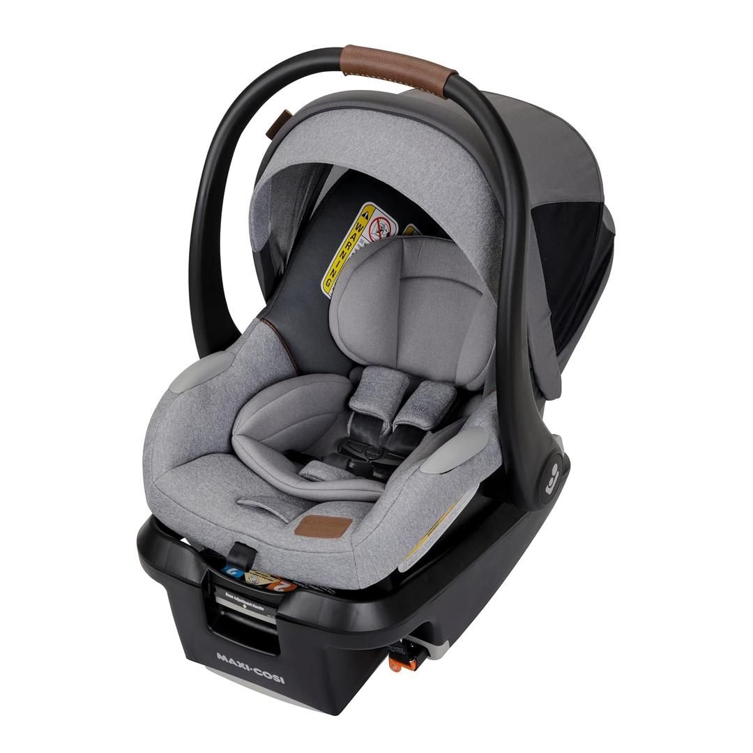 Maxi-Cosi's Mico Luxe+ Baby Car Seat: Infant Car Seat with Base and Versatile Baby Carrier Seat Functionality, Urban Wonder (Urban Wonder)