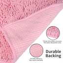 LanYunUmi Pink Rugs for Bathroom Slip-Resistant Shag Chenille Bath Rugs Mat Extra Soft and Absorbent Bath Rug for Shower Room Machine-Washable Fast Dry (Pink, 20"x47")