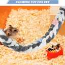 YARNOW Climbing Rope Toy for Squirrel, Sugar Gliders, Rats and Ferrets - Multi-Functional Hanging Perch for Bird Cage, Encourages Activity and Enrichment