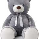 MaoGoLan Giant Grey Teddy Bear 47 inch 4 feet Large Stuffed Gray Teddy Bears Stuffed Animals for Girlfriend Children