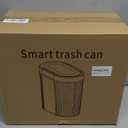 5 Gallon Bathroom Trash Can with Lid, Automatic Motion Sensor White Trash Can, Touchless Slim Waterproof Garbage Bin for Kitchen, Bedroom, Office, and Bathroom