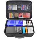 Trading Card Case Storage Box for 2700+ Cards. Deck Boxes Travel Organizer Holder Compatible with TCG/for Topps Baseball Sports/for C.A.H/for UNO/for MTG/for Yu-Gi-Oh Games -Black