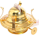 BRBASAP Antique Oil Lamp Replacement Parts and Kerosene Lamp #2 Size Brass Plated Burner with Reduction Collar and Cotton Lamp Wick Fits Vintage Oil Lamp Hold 3 Inch Base Chimney Authentic Restoration, 3 Pcs