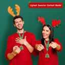 10 x Abaokai 3 Pieces Christmas Ugly Sweater Medal Christmas Style Neck Ribbon, Award Contest Medals Christmas Tree Ornament for Ugly Sweater Contest Party, Best Ugly Christmas Sweater Trophy Award