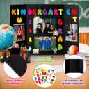ANGOLIO Kindergarten Graduation Photo Display Board - 4 Sets Graduation Photo Trifold Poster Board with 16 Grad Themed Sticker for 2026 Grad Party Decoration Picture Collage Frame Supplies (24” x 16”)