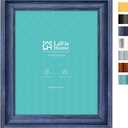 LaVie Home 8x10 Picture Frames (3 Pack, Blue Wood Grain) Rustic Photo Frame Set with Tempered glass for Wall Mount & Table Top Display