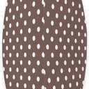 Classic Coffee Brown Polkadots Pattern, Boho Polka Dot Throw Pillow 16x16