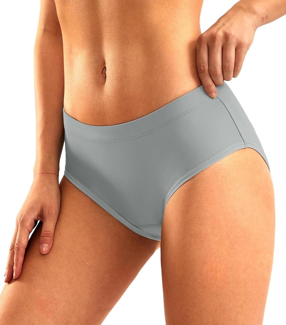 Bikewa Women's 4D Padded Bike Underwear Cycling Bicycle Shorts Biking Riding Briefs Biker Cycle Undershorts for Women (Medium, Light Grey)