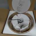 SineRise 12'' Rattan Flush Mount Ceiling Light Fixture,2-Tier Drum Hand-Woven Boho Flush Mount Ceiling Light,Farmhouse Light Fixture for Living Room,Kitchen,Bedroom Foyer Entryway ect. (Gold)