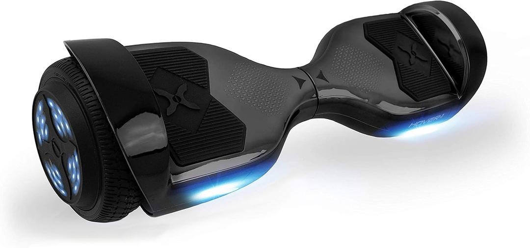 Hover-1 Helix Electric Hoverboard | 7MPH Top Speed, 4 Mile Range, 6HR Full-Charge, Built-In Bluetooth Speaker, Rider Modes: Beginner to Expert (Black)