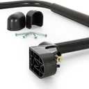 Camco Fold-Away RV Grab Handle - Provides Secure Hold for Entering & Exiting - Measures 18-in, for Smaller RVs & Trailers - Easily Installs Beside RV Door, Hardware Included - Black (42197)