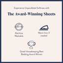 Brooklinen Luxury Sateen 4 Piece Sheet Set - 100% Cotton Bed Sheets, Soft & Durable Full Size Sheets Set in Cream, Oeko-TEX Certified Bedding Set, 1 Fitted Sheet, 1 Flat Sheet, 2 Pillowcases