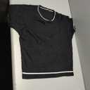 Short Sleeve Dressy Blouse (Large, Black)