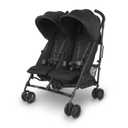UPPAbaby G-Link V2 Double Umbrella Stroller / Lightweight Design / One-Step Fold + Recline / XL Basket + Canopy / Cup Holder Included / Jake (Black/Carbon Frame)