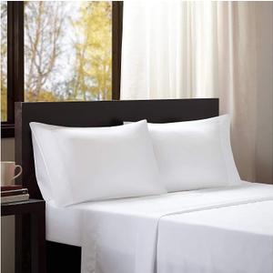 PLUSHY COMFORT Luxury King XL Size Sheet Set in 100 Percent Egyptian Cotton, 00 Thread Count Sheets, in White Solid Color, Deep Pocket Fitted Sheet, 110x108