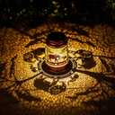 Elephant Solar Lanterns Outdoor Waterproof Hanging Solar Lights Elephant Gifts for Women Men Metal Decorative LED Lanterns for Yard, Patio, Lawn, Tabletop, Pathway, Landscape, Garden Decor