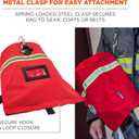 Ergodyne Arsenal 5082 Fireman's SCBA Respirator Firefighter Mask Bag for Air Pack with Drop Down Access for SCBA Mask,Red