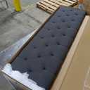 Lucid Mid-Rise Upholstered Headboard - Diamond Tufted - Padded Polyester - Adjustable Height from 34” to 46” - Easy Assembly - Bed Frame or Wall Mount - Sturdy - Charcoal - Queen Size
