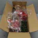 [Timer & 8 Lighting Modes] Set of 6 35.4lnchs Christmas Tree Urn Filler Xmas Trees with Cones, Berries, Battery Operated Christmas Tree with 2Pcs 30 Lights, Outdoor Christmastree for Planter, Porch