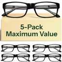 Gaoye Professional Reading Glasses for All Day - Computer Readers with Blue Light Protection - Value Pack 5