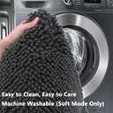 BOANKODU Bathroom Rugs 36x24, Extra Soft Absorbent Chenille Bath Rugs, PVC Backing Quick Dry, Machine Washable Bath Mats for Bathroom Floor, Tub and Shower, Home Decor Accessories,Dark Grey