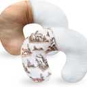 Dormlony Nursing Pillow with 2 Piece Removable Ultra Soft&Stretchy Cover, Nursing Pillows for Breastfeeding, Tummy time and Baby Sitting Support, Deer Pattern