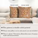 Boho Throw Pillow Covers 22x22 inch Set of 2,Boho Vintage Carpet Pattern Antique Ethnic Decor Double Sided Pattern Cushion Cover Soft Pillow Case Living Sofa Room Bed Square Pillow Cover