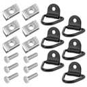 6PCS Truck Bed Rail Bolt Kit with Nuts and D-Rings for Nissan Frontier & Titan Fits Utili-Track Bed Rail System - Nissan Frontier & Titan Accessories for 2024 Truck Bed Rail System