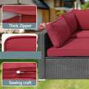 14Pcs Outdoor Cushion Covers Replacement Washable w/Zipper for 6-Seaters Sofa Patio Slipcovers Set Seat and Back Covers Only-23.6x23.6x4inch