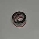 3Pcs Fluted Round Cookie Cutters - 2" & 2.6" & 3", Heavy Duty Food-Grade Stainless Steel, Mini Biscuit Cutter, Unique Design with Protective Red Top PVC