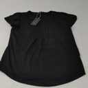 Womens Tops Petal Short Sleeve Summer Casual Crew Neck Shirts Floral Solid Blouse Pleated Tunics M