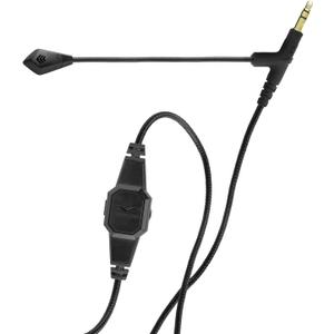 V-Moda BoomPro Microphone | for Gaming & Communication | Wired - 3.5 mm Jack | Flexible Boom | Clip-on Controller with Mute Button & Volume Wheel | Black