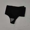 Womens Thong Shapewear Mid to High Waisted Shaper Thong WN0017 (Large, 01#a Black#lower Belly)