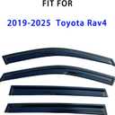 Tape On Window Visors Rain Guards Deflectors Compatible with Toyota Rav4 2019-2025, Side Vent Window Deflector Rain Guard Shade for Rav-4 19-25,Rav4 Window Covers,Truck Accessories-4pcs