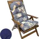 Waterproof Adirondack & Rocking Chair Cushion Indoor and Outdoor High Back Patio Cushions with Ties 43.3 X 19.7 Inch(Without Chair) (1, Leaf)