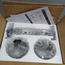 Vintage Battery Operated Wall Sconce, Smoky Gray Tulip Glass Lampshade Wireless Rechargeable Battery Powered LED Wall Light with Remote Dimmable for Bedside Bedroom Living Room, Silver, Set of 2