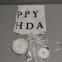 Oudain Happy Birthday Burlap Banner, Fabric Party Decorations Backdrop, Boho Rustic Photo Props Sign with Hanging String for Birthday Party Indoor Outdoor Yard Wall Decor (29x39 Inch)