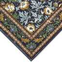 Cute Botanical Bathroom Rugs Non Slip, Ultra Thin Strawberry Thief Abstract Art 2x3 Small Rugs, Green Tropical Floral Leaves Throw Area Rug for Bedroom Kitchen Indoor Entrance Entryway Rug Washable