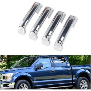 AUCERAMIC 4 PCS Chrome Door Handle Covers Trims Fit for 2015-2020 Ford F-150 2017-2022 Ford F-250/F-350/F-450/F-550 Super Duty W/O Smart Keyhole No sensors