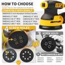 Sander Pad Replacement for Dewalt, 2 Pack 5" 8 Hole Hook and Loop Orbital Sander Pad Compatible with DeWalt DWE6421 6421K DWE6423 6423K DCW210B Random Orbital Sanders (4 Screw Holes)