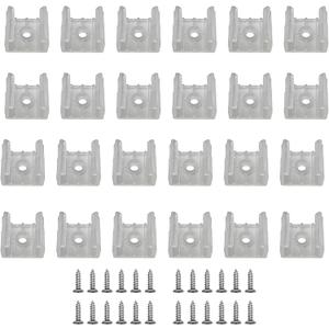 120 Pcs LED Light String Fixing Clips, Neon Mounting Clips with Screws Suitable for 12mm-14mm (0.47 inch-0.55 inch) Wide Strip Light