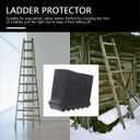 DOITOOL Werner Ladder Accessories 2Pcs Step Ladder Foot Covers Non Slip Ladder Feet Mat Folding Ladder Feet Rubber Pads Covers Ladder Foot Pads Ladder Leg Caps - Inner Size: 2.36 x 1.18 inch (Black)