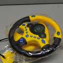 Coherny Simulated Driving Controller Portable Simulated Driving Steering Wheel Copilot Toy Children's Educational Sounding Toy Small Steering Wheel Toy Gift Funny Interactive Driving Wheel with Music (Yellow)