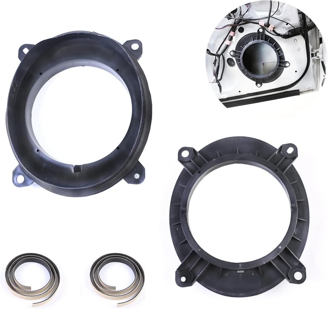 Speaker Adapter Spacer Bracket Rings for Toyota Series Camry 2018-2025 Install Aftermarket Car Speaker for Lexus ES 2018-2025 (2 Pcs Black) (Front Door)