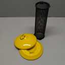 Kingsyard Finch Feeders for Outdoors Hanging, Metal Mesh Tube Bird Feeder for Nyjer/Thistle Seed, 2.5 lbs Large Capacity (Yellow)